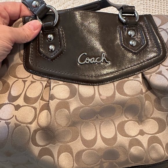 Coach Signature Canvas and Leather Handbag - Picture 9 of 10